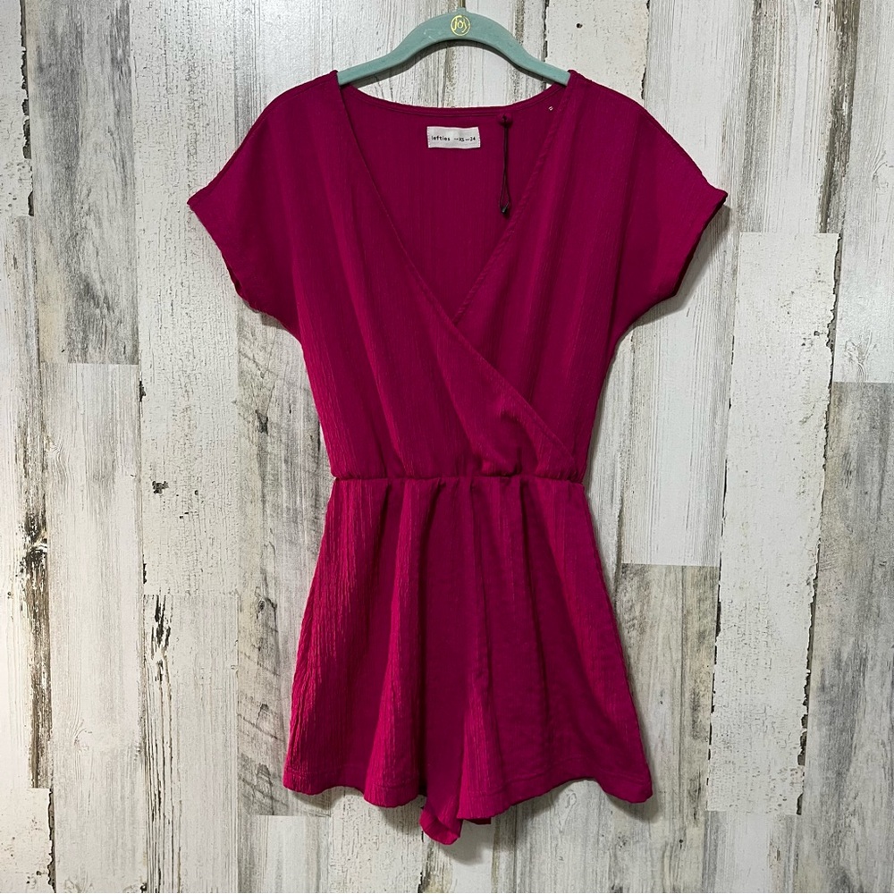 Women's Pink Wrap Style Romper Size XS
